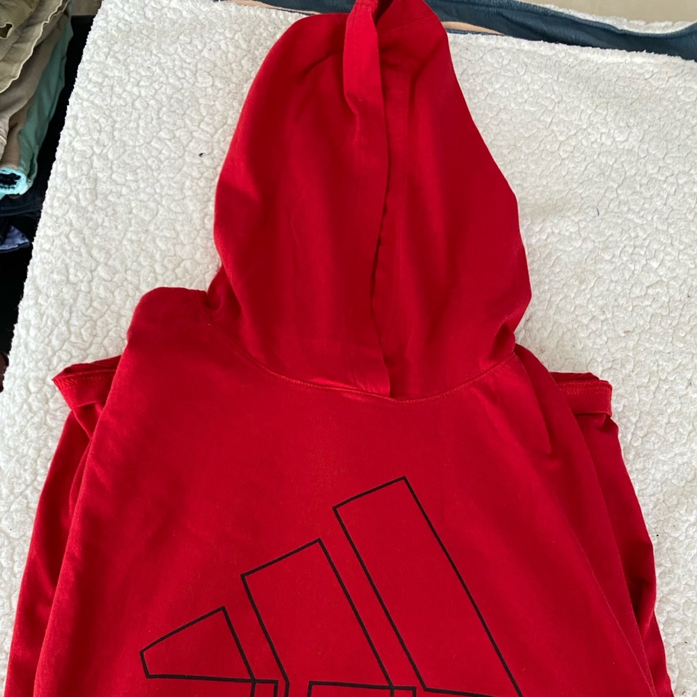 Adidas Essential long sleeve hoodie tee ! NWNT